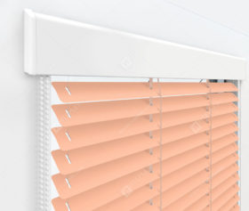 Жалюзи Изолайт 25 мм на пластиковые окна - цвет бледно-персиковый