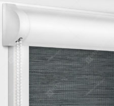 Рулонные кассетные шторы УНИ - Корсо блэкаут темно-серый